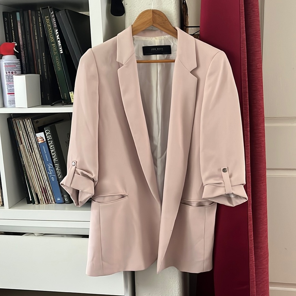 Light pink Zara basic collection blazer
